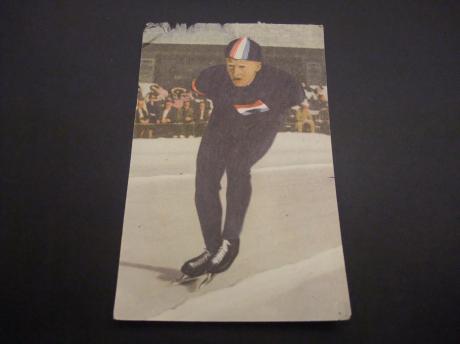 Wim van der Voort Nederlands langebaanschaatser 's-Gravenzande, winnaar zilveren medaille bij de Olympische Winterspelen van 1952 Oslo
